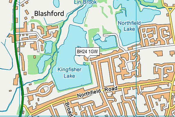 BH24 1GW map - OS VectorMap District (Ordnance Survey)