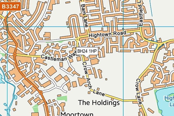 BH24 1HP map - OS VectorMap District (Ordnance Survey)