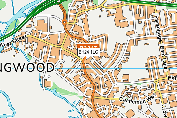 Ringwood Church of England Infant School map (BH24 1LG) - OS VectorMap District (Ordnance Survey)