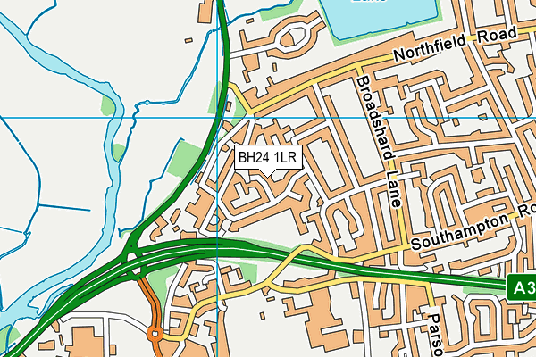 BH24 1LR map - OS VectorMap District (Ordnance Survey)