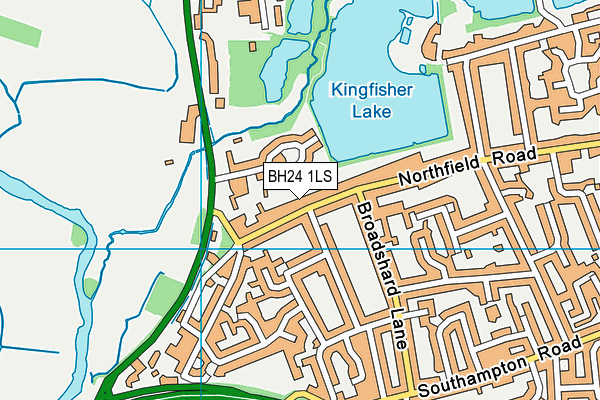 BH24 1LS map - OS VectorMap District (Ordnance Survey)