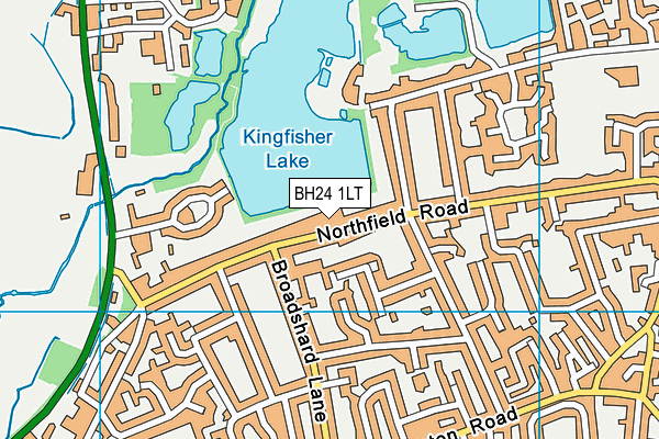BH24 1LT map - OS VectorMap District (Ordnance Survey)