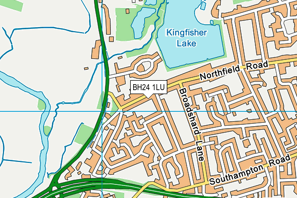 BH24 1LU map - OS VectorMap District (Ordnance Survey)