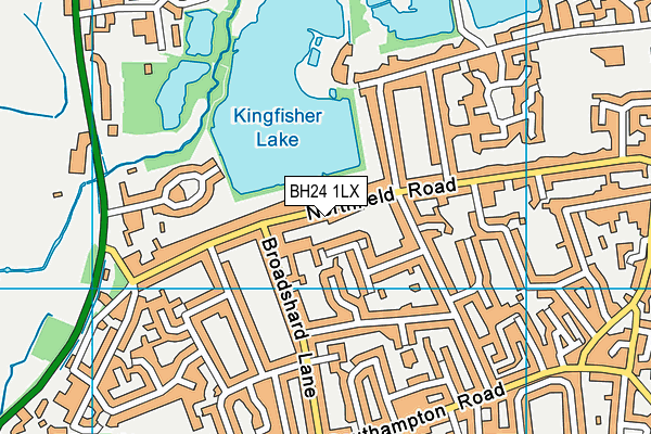 BH24 1LX map - OS VectorMap District (Ordnance Survey)