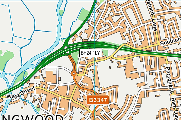 BH24 1LY map - OS VectorMap District (Ordnance Survey)
