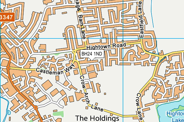BH24 1ND map - OS VectorMap District (Ordnance Survey)