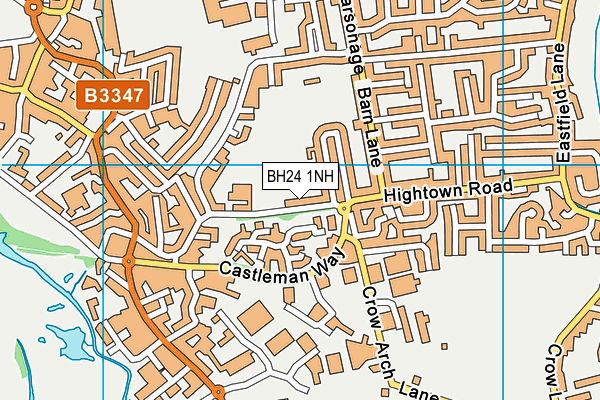 BH24 1NH map - OS VectorMap District (Ordnance Survey)