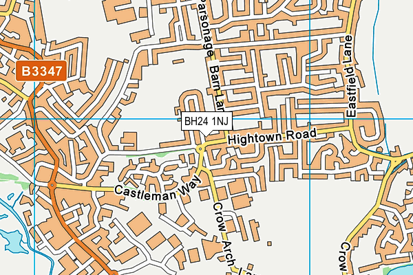 BH24 1NJ map - OS VectorMap District (Ordnance Survey)