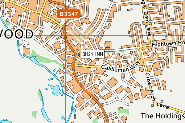 BH24 1NN map - OS VectorMap District (Ordnance Survey)