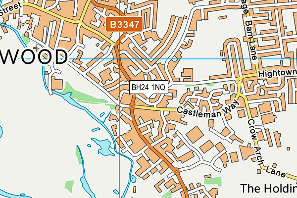 BH24 1NQ map - OS VectorMap District (Ordnance Survey)