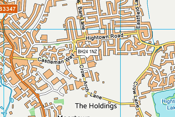 BH24 1NZ map - OS VectorMap District (Ordnance Survey)