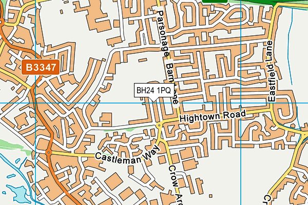 BH24 1PQ map - OS VectorMap District (Ordnance Survey)