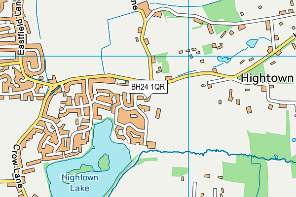 BH24 1QR map - OS VectorMap District (Ordnance Survey)
