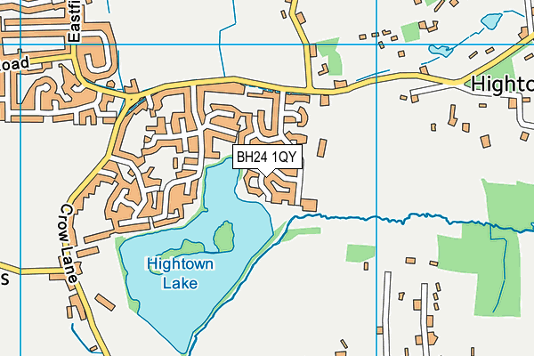 BH24 1QY map - OS VectorMap District (Ordnance Survey)