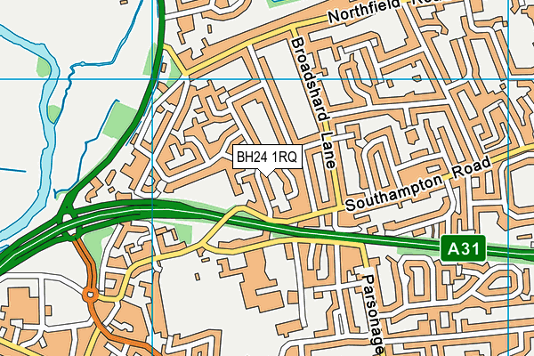 BH24 1RQ map - OS VectorMap District (Ordnance Survey)