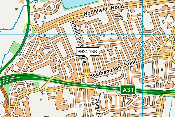 BH24 1RR map - OS VectorMap District (Ordnance Survey)