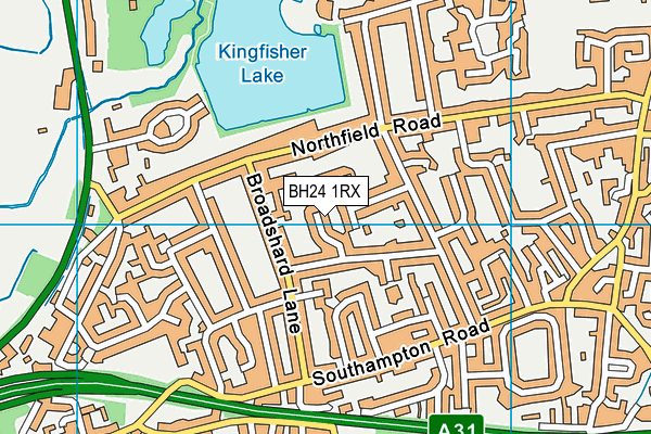 BH24 1RX map - OS VectorMap District (Ordnance Survey)