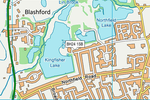 BH24 1SB map - OS VectorMap District (Ordnance Survey)