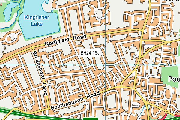 BH24 1SJ map - OS VectorMap District (Ordnance Survey)