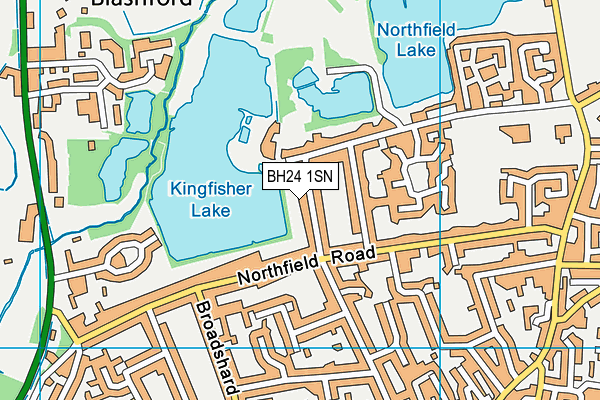BH24 1SN map - OS VectorMap District (Ordnance Survey)
