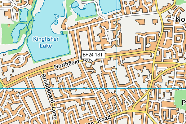 BH24 1ST map - OS VectorMap District (Ordnance Survey)