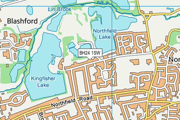 BH24 1SW map - OS VectorMap District (Ordnance Survey)