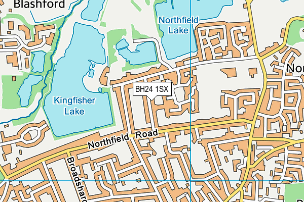 BH24 1SX map - OS VectorMap District (Ordnance Survey)