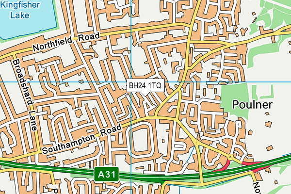 BH24 1TQ map - OS VectorMap District (Ordnance Survey)