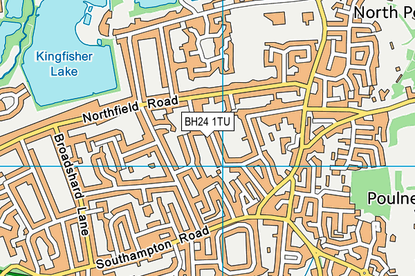 BH24 1TU map - OS VectorMap District (Ordnance Survey)