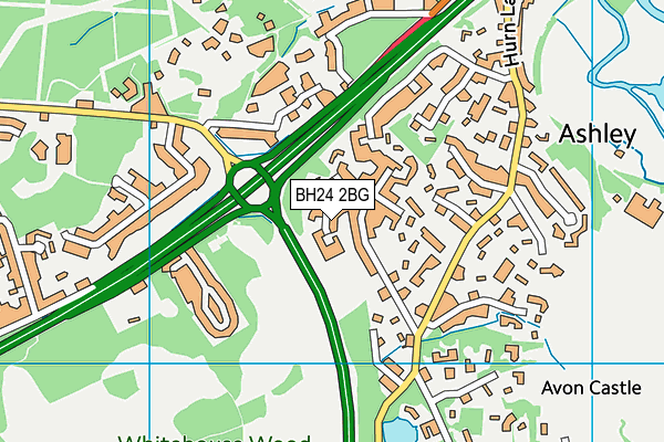 BH24 2BG map - OS VectorMap District (Ordnance Survey)