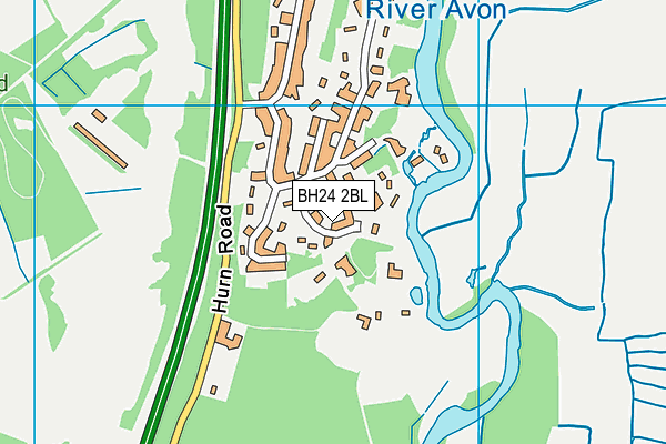 BH24 2BL map - OS VectorMap District (Ordnance Survey)
