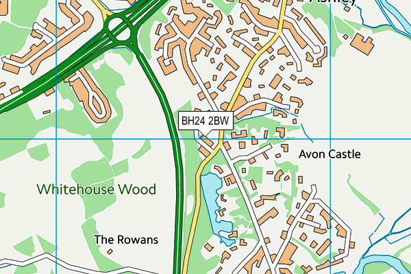BH24 2BW map - OS VectorMap District (Ordnance Survey)