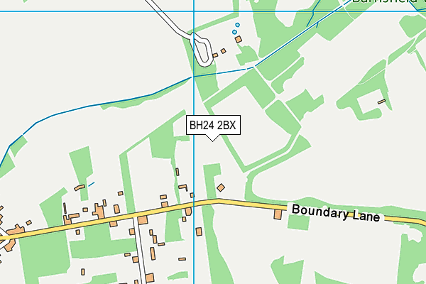 BH24 2BX map - OS VectorMap District (Ordnance Survey)