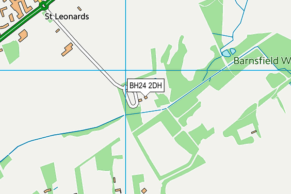 BH24 2DH map - OS VectorMap District (Ordnance Survey)