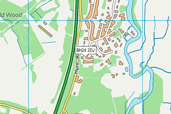 BH24 2DJ map - OS VectorMap District (Ordnance Survey)