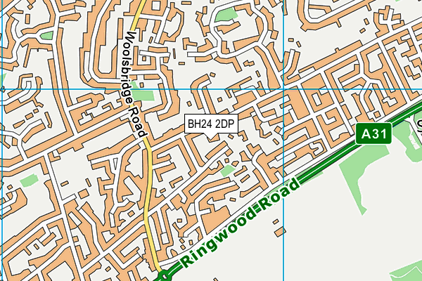 BH24 2DP map - OS VectorMap District (Ordnance Survey)