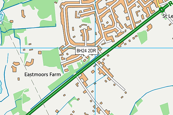 BH24 2DR map - OS VectorMap District (Ordnance Survey)
