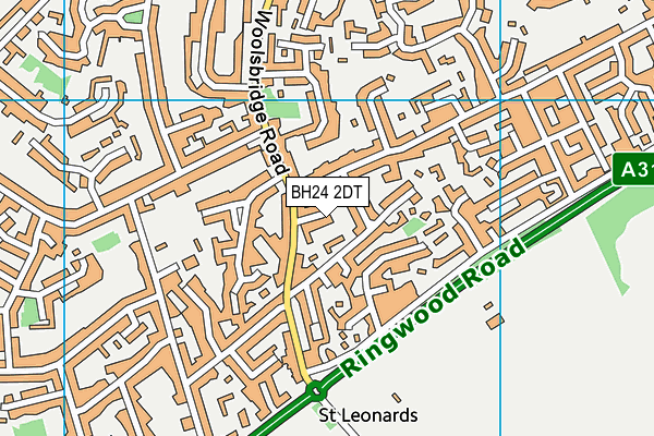BH24 2DT map - OS VectorMap District (Ordnance Survey)