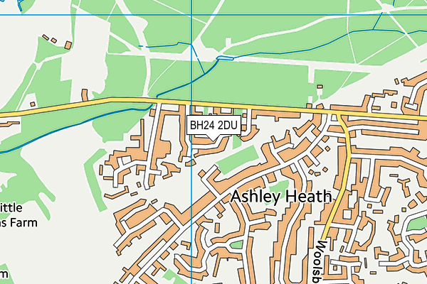 BH24 2DU map - OS VectorMap District (Ordnance Survey)