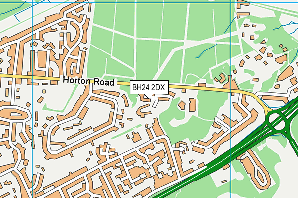 BH24 2DX map - OS VectorMap District (Ordnance Survey)
