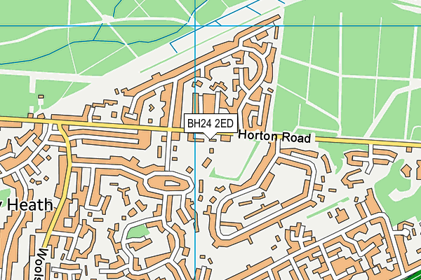 BH24 2ED map - OS VectorMap District (Ordnance Survey)