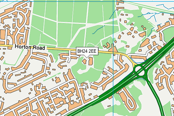 BH24 2EE map - OS VectorMap District (Ordnance Survey)
