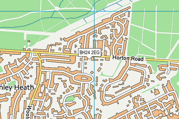 BH24 2EG map - OS VectorMap District (Ordnance Survey)