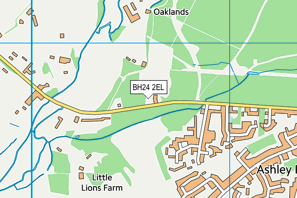 BH24 2EL map - OS VectorMap District (Ordnance Survey)