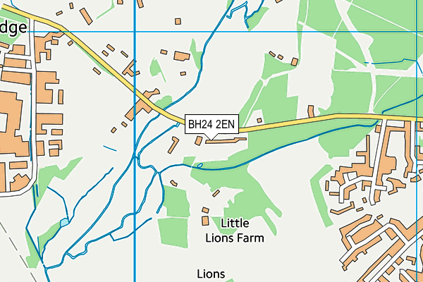 BH24 2EN map - OS VectorMap District (Ordnance Survey)