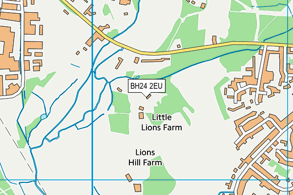 BH24 2EU map - OS VectorMap District (Ordnance Survey)