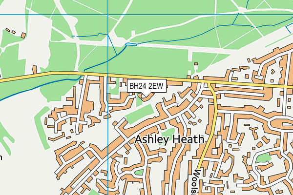 BH24 2EW map - OS VectorMap District (Ordnance Survey)