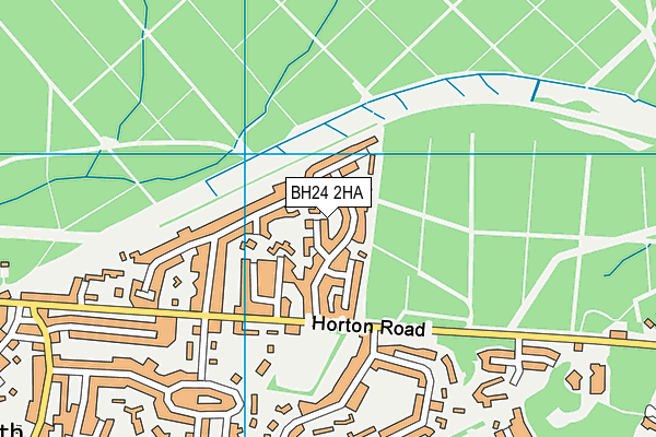 BH24 2HA map - OS VectorMap District (Ordnance Survey)