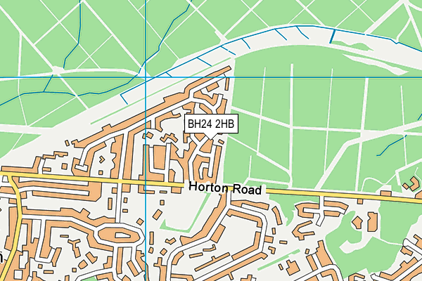 BH24 2HB map - OS VectorMap District (Ordnance Survey)