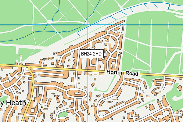 BH24 2HD map - OS VectorMap District (Ordnance Survey)
